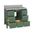 thumbnail image 5 of California 42" Bathroom Vanity with Sage Green Cabinet and Carrara Marble Top, 5 of 6