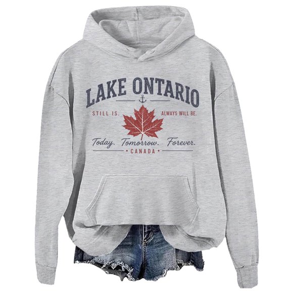 Lake Ontario Hoodies Sweatshirts for Men Hoodie Sweatshirt - Long Sleeve Casual Pullover Daily Wear Top