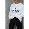 thumbnail image 4 of White New York Downtown Graphic Printed Sweatshirt, 4 of 25
