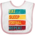 thumbnail image 3 of Inktastic Football Sports Eat Sleep Football Repeat Boys or Girls Baby Bib, 3 of 4