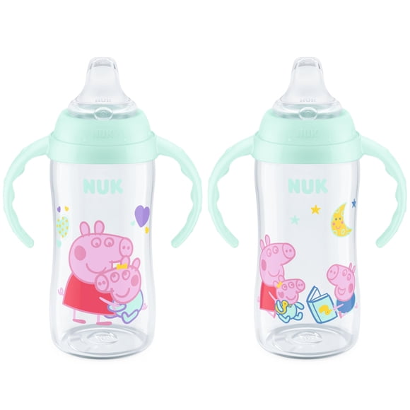 Vaso para beber NUK Peppa Pig para aprender 295 ml paquete de 2