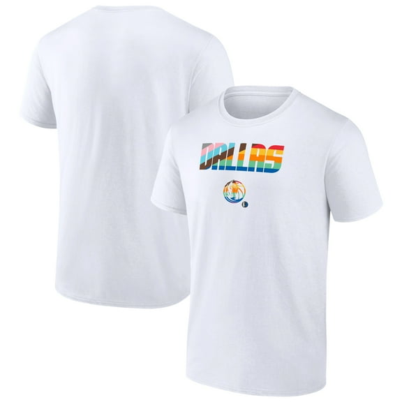 Men's White Dallas Mavericks Pride T-Shirt