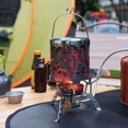 thumbnail image 4 of Chauffage de Camping Portable en Acier Inoxydable - Accessoire de Poêle de Chauffage Extérieur Compact 4x4.3in avec Répartition Uniforme de la Chaleur, Poignée pour un Transport Facile, et Couvercle pour Faire Bouillir de l'Eau - Idéal pour la Randonnée, 4 of 6