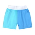 thumbnail image 5 of Uuszgmr Summer Outfits For Girls 2024 New Lapel Color Collision Short Sleeved T-Shirt Sweatpants Girl Clothes Set Light Blue 9-10 Years, 5 of 6