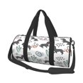 thumbnail image 2 of Xecao Dachshund Dog Puppy print Round Travel Duffel Bag is a foldable gym bag with an inner pocket, perfect for travel sports, 2 of 8