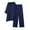 Navy, variant on Fashion 2 Piece Outfits for Women Two Piece Solid Color Cotton And Linen Loose Casual Suit