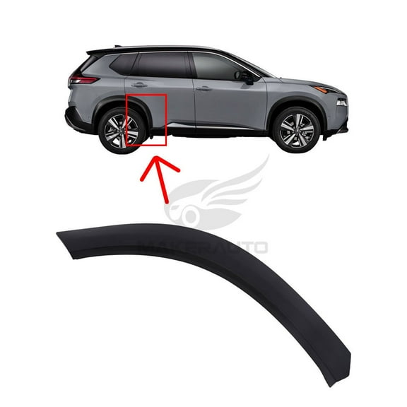 For Nissan Rogue 2021 2022 2023 Rear Door Flare Molding Trim Right Side 78860-6RR0A,78860 6RR0A,788606RR0A,NI1791105