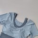 thumbnail image 4 of Falso top deportivo de dos piezas de manga corta para mujer, top deportivo transpirable de verano con sujetador, ropa de yoga de baile corta ajustada de secado rápido, 4 of 6