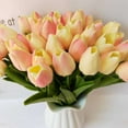 thumbnail image 2 of D-GROEE 10Pcs/Set Artificial Tulips Flowers Real Touch Arrangement Bouquet for Home Room Office Party Wedding Decoration, Excellent Gift Idea for Mothers Day, 2 of 7