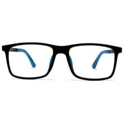 Blue Blockers Computer Screen Glasses Anti Glare and Anti Scratch Break Resistant High Flexibility TR90 Black - Black