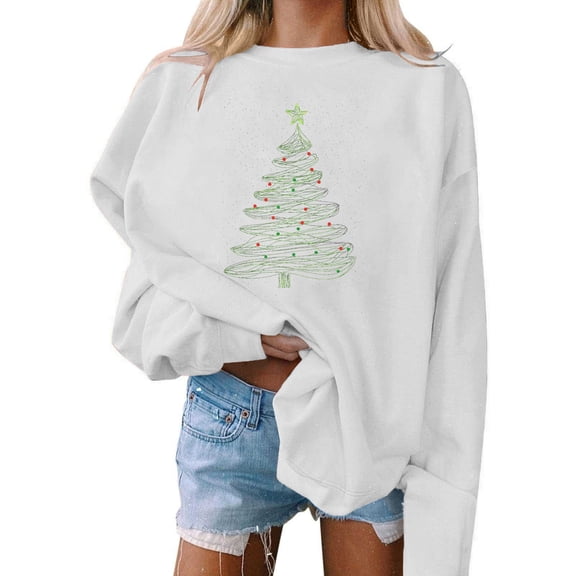FDGIU Funny Christmas Hoodie for Women - Lightweight Pullover with Pockets, Holiday Graphic Sweatshirts