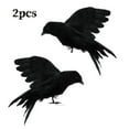 thumbnail image 2 of Realistic Black Feathered Crow Prop for Halloween Decorations, Spooky Party Supplies, Indoor Outdoor Décor, Lifelike Bird Ornament for Haunted House and Garden Displays, 2 of 5