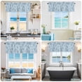thumbnail image 6 of Kitchen Valances for Window, Summer Coastal Starfish Blue Shell Light Filtering Rod Pocket Valance Curtain, Underwater World Conch Cartoon Art Short Curtains Window Topper for Bedroom 42x18in, 6 of 9