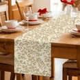 thumbnail image 5 of Beige Spring Floral Table Runner - 70 Inch Long Farmhouse Flowers Elegant Pastoral Cotton and Linen Blended Dress Scarves Farmhouse Table Runner for Kitchen Dining, Coffee Table, 13" x 70", 5 of 8