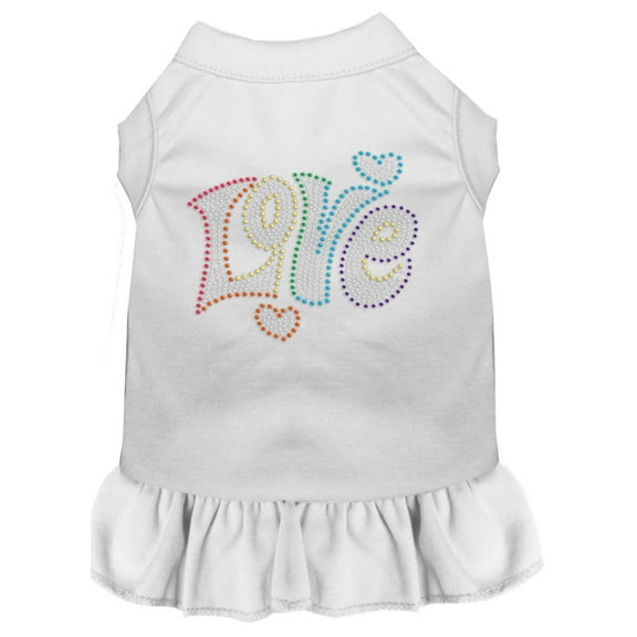 Rhinestone Pet Dog  Cat Dress Rhinestone, "Technicolor Love"