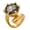 Black, variant on Adjustable Oval Zircon Statement Rings In Vibranting Color For Gifts And Special Occasions
