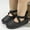 Black, variant on BESLY 0-18M Toddler Baby Girls Shoes Moccasins with Rubber Sole Shoes Tassel Bow Girls Ballet Dress Shoes