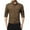 Coffee, variant on Mens Button Up Shirts Long Sleeve Turndown Collar Tshirts Spring Clothes Lightweight Solid Color Leisure Loose Fit Shirt (Army Green,XXL)