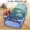 thumbnail image 3 of Portable Pet Playpen with Surround Tunnel, 2-Linked-Enclosed Areas Outdoor Cat Enclosure, Outdoor/Indoor Cat Playpen with Breathable Soft Sides, Cat Tent for Small Animals, 3 of 7