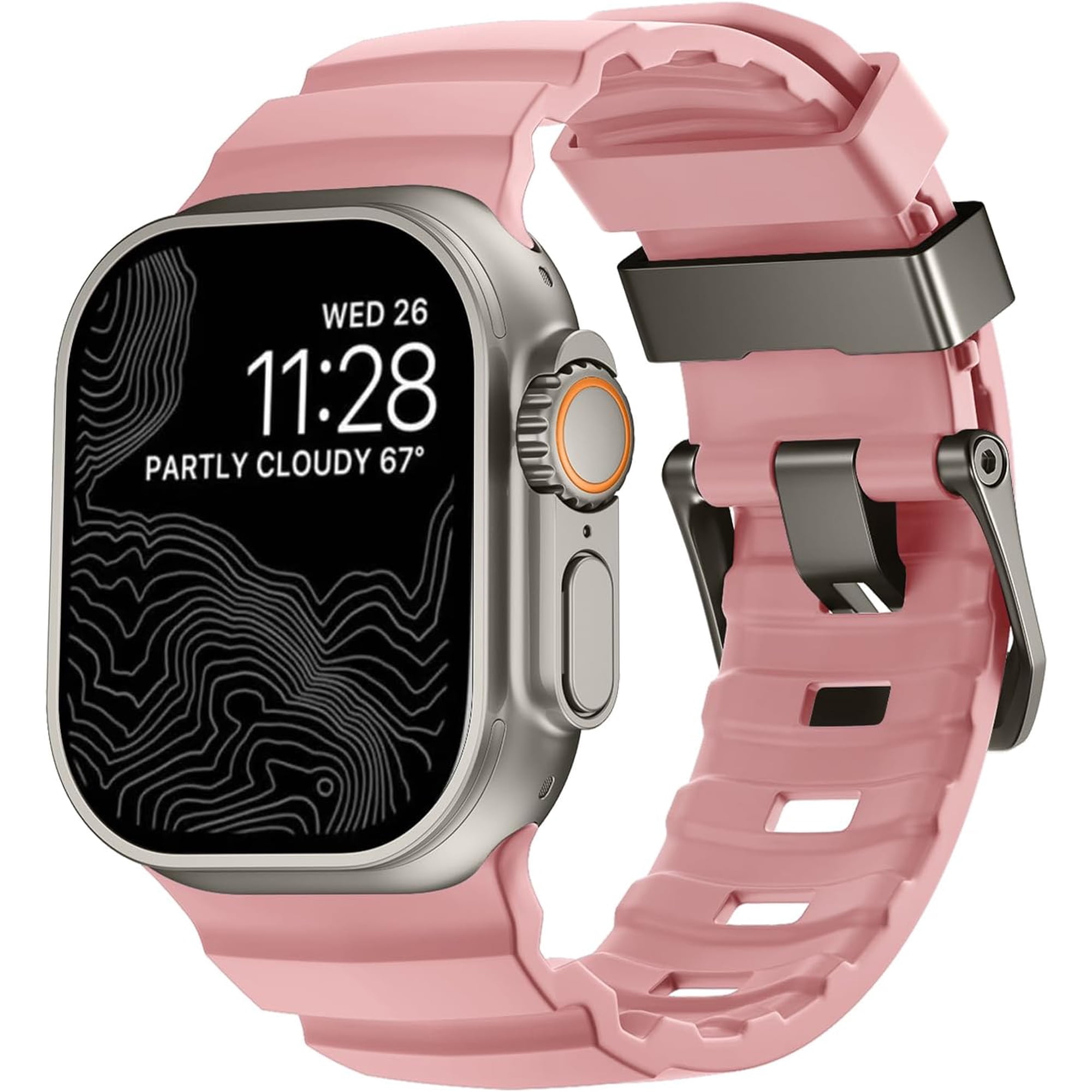 moogdieeo Luxury Designer Rugged Bands Compatible with Apple Watch Ultra 2 Band 49mm 46mm 45mm 44mm,Sport Soft Silicone Waterproof Strap for iWatch Ultra Series 10 9 8 7 6 5 4 SE Men Women