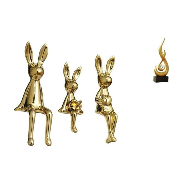 Figura escultórica, estatua sentada, adorno abstracto de fuego, estatua de arte moderno, material de resina cerámica, adecuada para oficina, sala de e