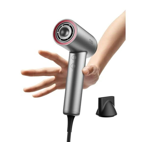 TYMO Ionic Hair Dryer, Professional Hair Blow Dryer with 110000 RPM Brushless Motor for Fast Drying, Lightweight Compact Hairdryer with Nozzle, Low Noise, 4 Temps & 3 Sp