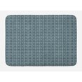 thumbnail image 1 of Vintage Bath Mat, Chinese Floral Vine Motifs with Curves on Retro Worn out Background, Plush Bathroom Decor Mat with Non Slip Backing, 29.5" X 17.5", Dark Teal and Coconut, by Ambesonne, 1 of 2