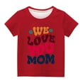 thumbnail image 3 of YanHoo Mother's Day T-Shirts for Kids Cute Heart Graphic Letter Print Tees Tops Casual Short Sleeve Round Neck Tee Shirts Mothers Day Savings Clearance, 3 of 4
