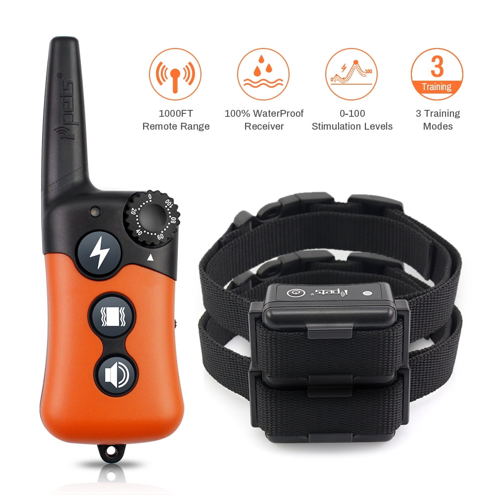 iPets PET619S2 Dog Training Collar Upgraded Version Remote Dog Shock Collar Rechargeable