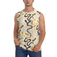 thumbnail image 2 of Lsque Snake And Floral Print Men's Cotton Blend Sleeveless Muscle Shirts (S-3XL)- Moisture Wicking, Odor Protection, UPF 30+,Large, 2 of 8