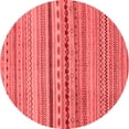 thumbnail image 1 of Ahgly Company Machine Washable Indoor Round Oriental Red Modern Area Rugs, 3' Round, 1 of 4