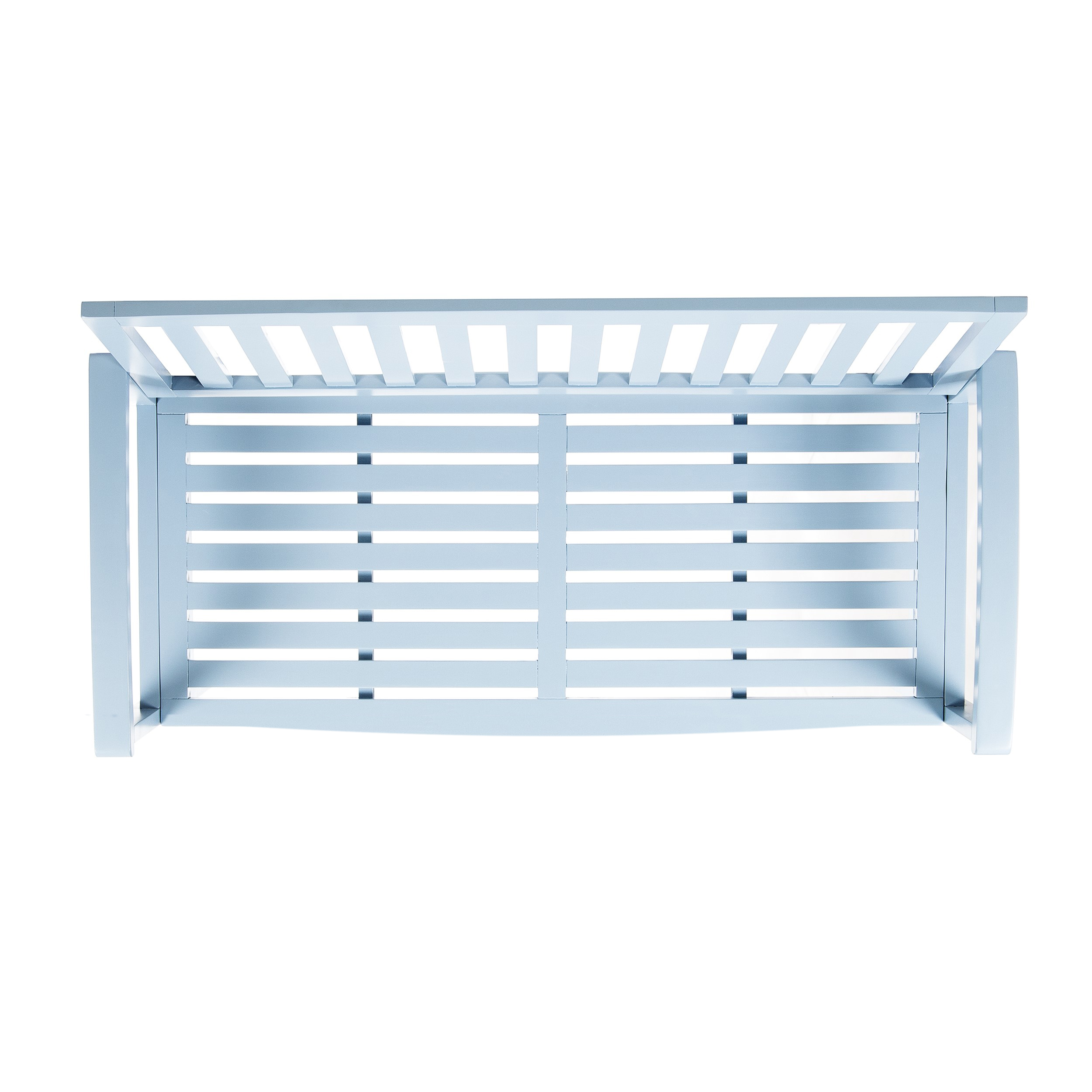 Lilo Outdoor Acacia Wood Bench, Light Blue