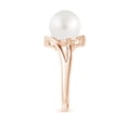 thumbnail image 3 of ANGARA Solitaire South Sea Cultured Pearl Bypass Split Shank Ring in 14K Rose Gold for Women | June Birthstone, Birthday, Anniversary, Jewelry Gift for Women | Pearl Ring, 3 of 8
