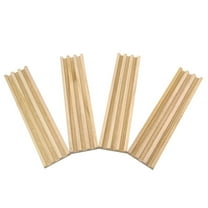 Wooden Trays Set of 4, Racks for Tiles, Holders for Train, Mahjong, Games