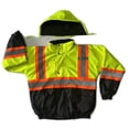 thumbnail image 3 of Just In Trend High Visibility Reflective Fleece Lined Waterproof Safety Jacket, ANSI107 Compliant, Yellow (Medium), 3 of 5