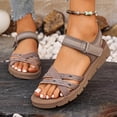 thumbnail image 2 of Rotm Sexy Shoes for Women Women's Platform Wedge Heel Sandals - Open-Toe Adjustable Elastic Strappy, Comfortable Insole Khaki,6, 2 of 6
