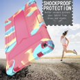 thumbnail image 4 of SaniMore Case for Lenovo Tab M10 Plus 3rd Gen 10.6 inch 2022 TB-125F/128F, Shockproof Silicone Backplane Rugged PCRotating Stand Pen Holder Anti-drop Heavy Duty Protective Cover, Colorful+Rose, 4 of 5