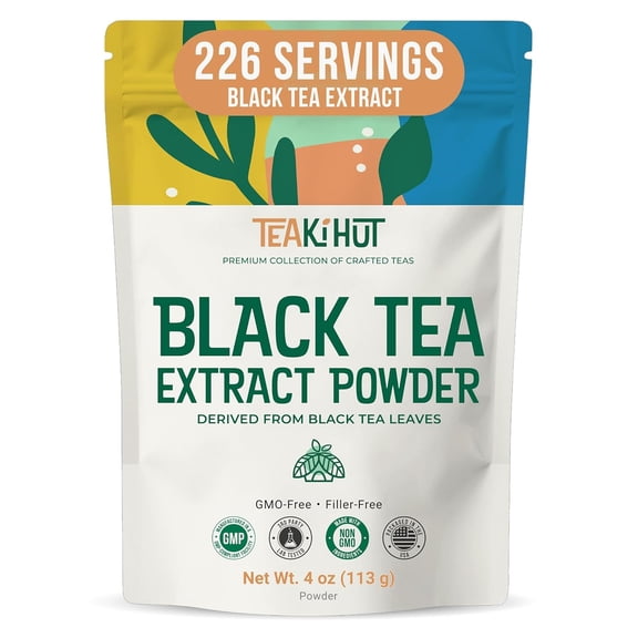 TEAki Hut Strong Black Tea Powder, Instant Black Tea Mix, 4oz, 113 Servings