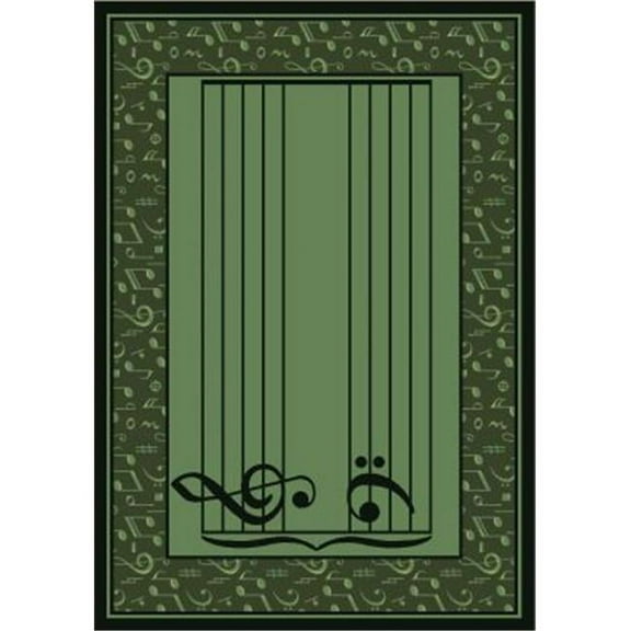 Fully Staffed Sage 3 ft.10 in. x 5 ft.4 in.  WearOn Nylon Machine Tufted- Cut Pile Educational Rug