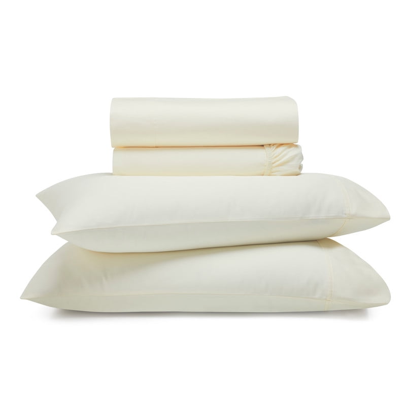 Superior Apus 100% Cotton 15" Deep Pocket Sheet Set, Twin, Ivory