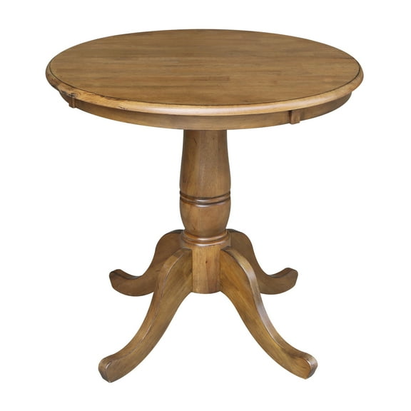 30" Round Top Dining Table in Pecan