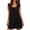 Black women square neck dress a1, variant on Women Square Neck Sleeveless Ruffle Boho Flowy Mini Dress Casual Basic Solid Beach Vacation Swing A-Line Summer Sundresses Clothes Travel Outfits, Blue M