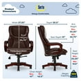 thumbnail image 3 of Serta Conway Big & Tall Office Chair, Ergonomic Adjustable Lumbar, Semi Plush Cushion, Body Pillows, Brown, 3 of 11
