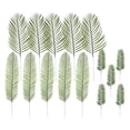 thumbnail image 4 of 15 hojas artificiales de plantas, hojas falsas de vegetación, hojas de palmera tropical, 4 of 5