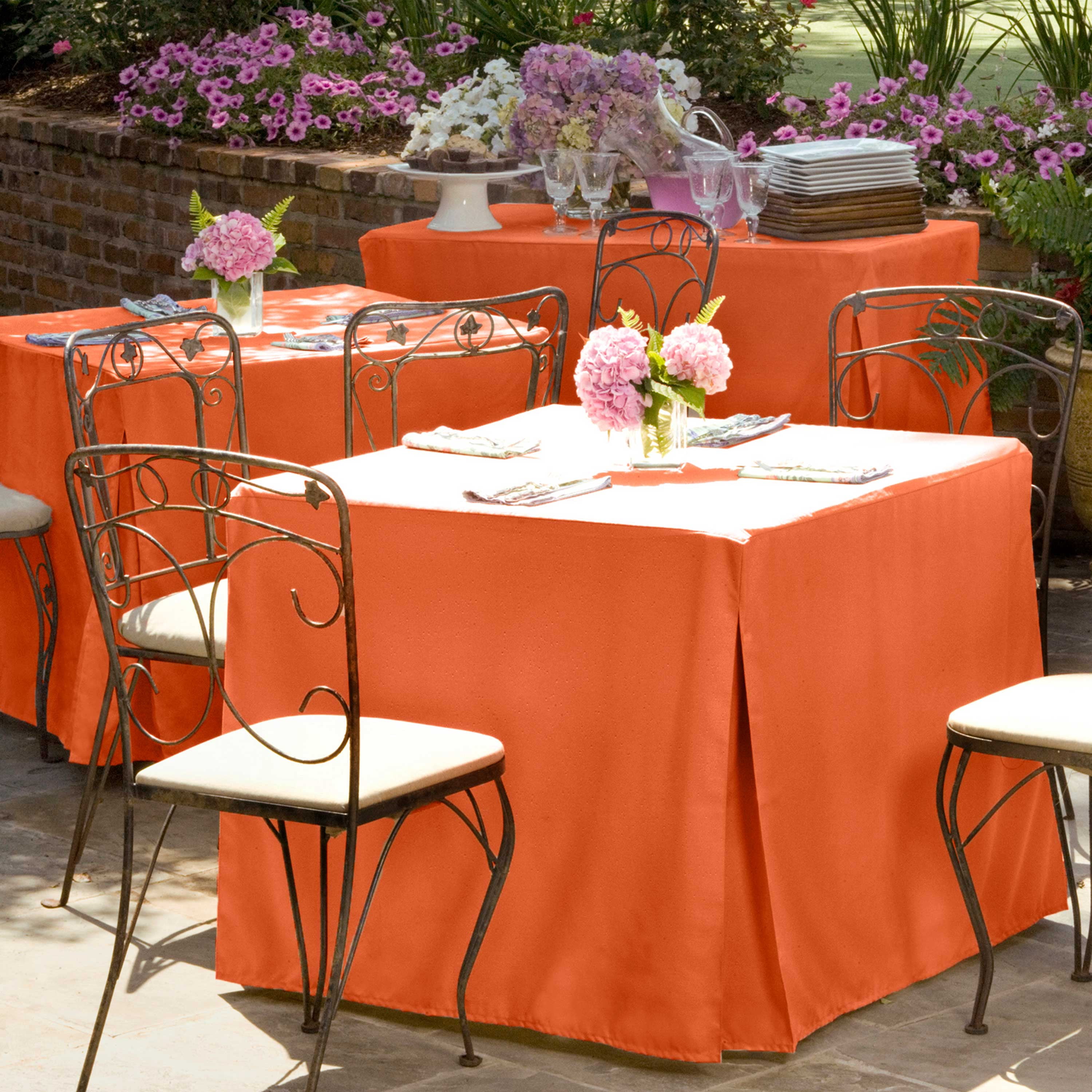 Tablevogue 34-Inch Square Ooh-Orange Table Cover