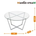 thumbnail image 7 of Mango Steam Round Metro Glass Coffee Table - Chrome, 7 of 7