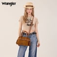 thumbnail image 3 of Wrangler Suede Handbag for Women Small Satchel Crossbody Bag Western Purse, Brown, 3 of 9