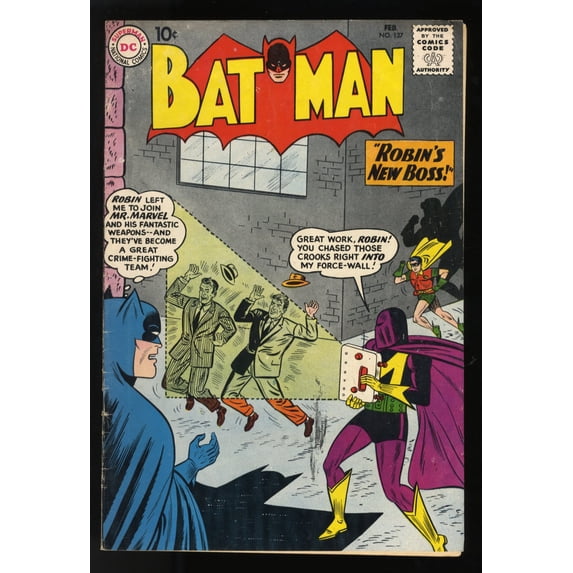 Batman #137 VG 4.0 Sheldon Moldoff Cover! Robin's New Boss! Comic Book