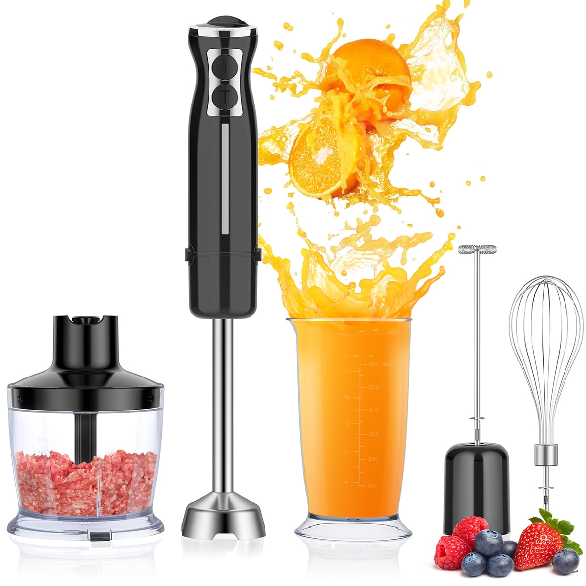 Buy Hand Blender, 5in1 Immersion Hand Blender,12 Speed Turbo Mode