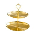 thumbnail image 4 of Tnarru Cake Display Stand Elegant Desserts Cupcakes Stand for Candy Cookie Birthday 2 Tier M, 4 of 8